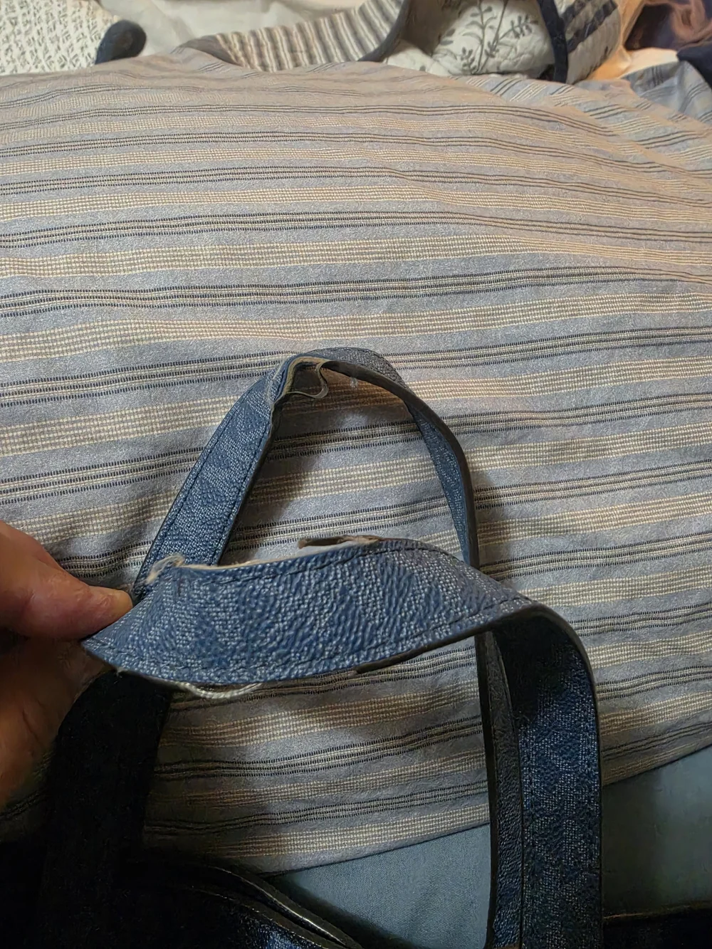 Michael Kors Navy and Denim MK Logo Tote with Wristlet - Picture 4 of 4